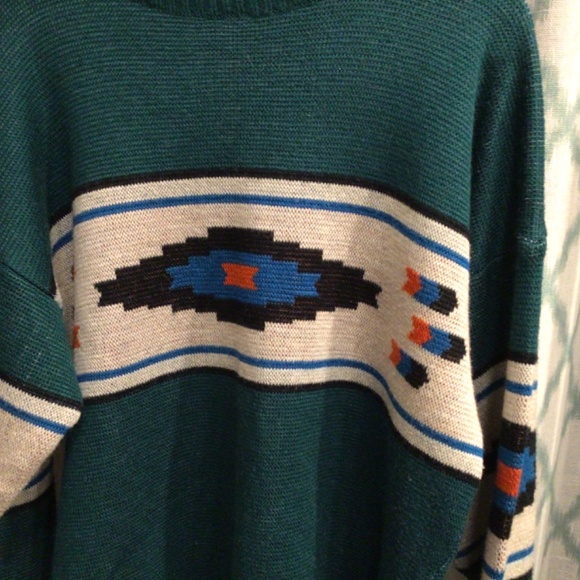 Aztec Southwestern Vintage  Sweater - Picture 2 of 6